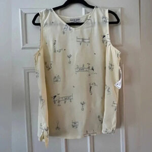 David Dart Light Yellow Tank.  Size 1x.  BNWT